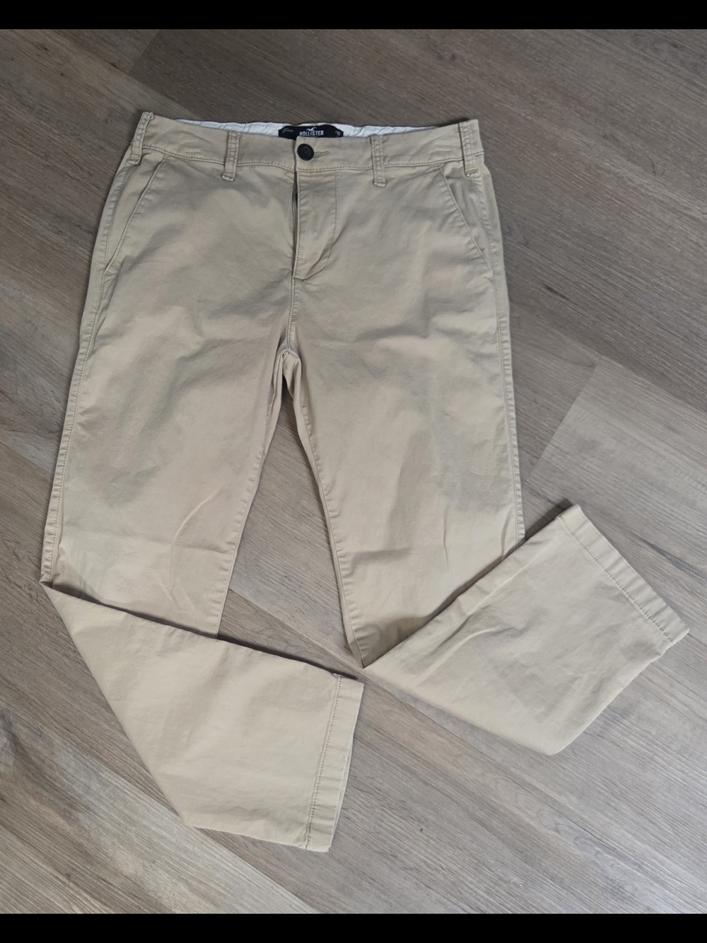 Hollister Men's Khaki Chino Pants - Light Tan W30 L28 Bin Z
